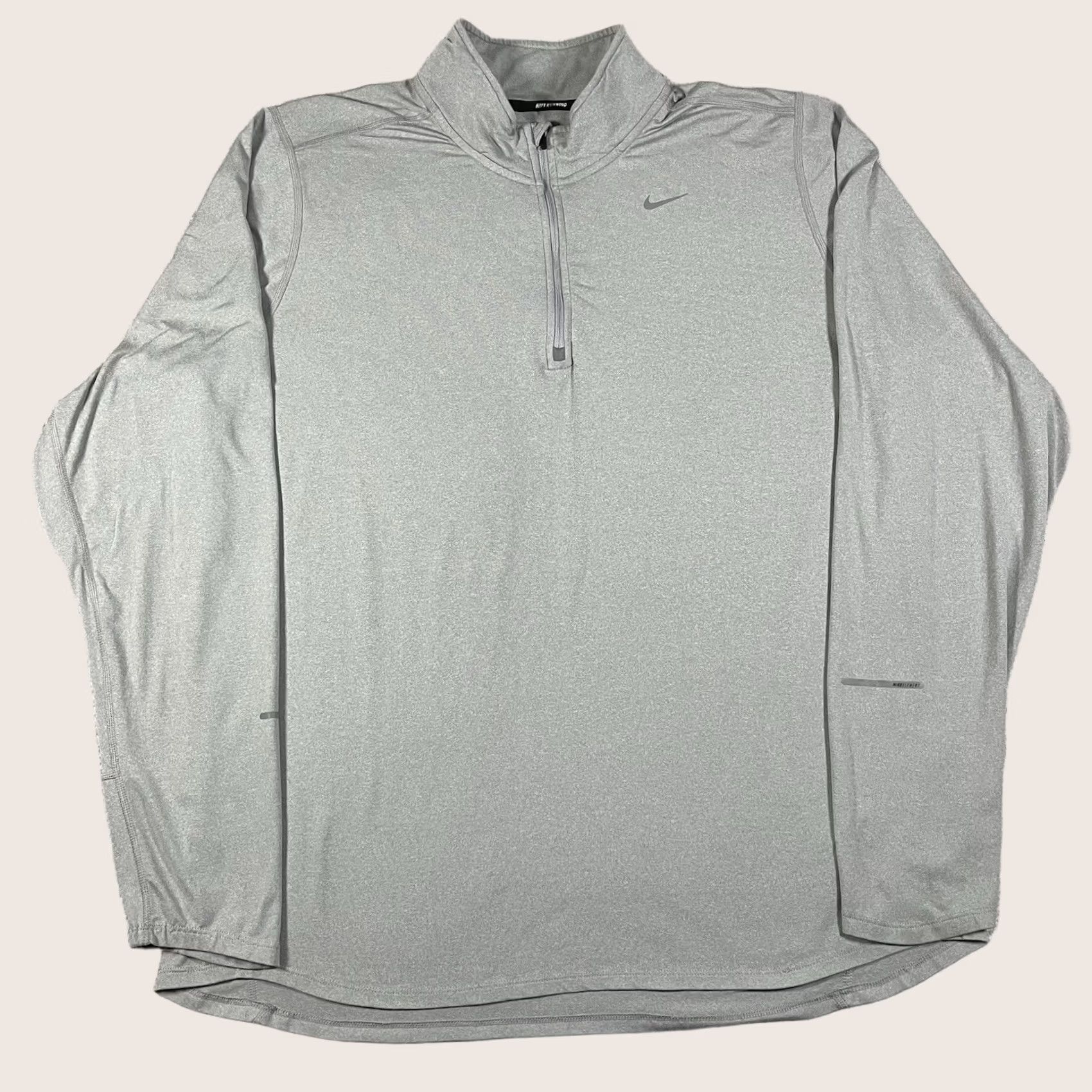 Nike Nike Dri-Fit 1/4 Zip Pullover Mens XL Gray Lightweight Running Active Size US XL / EU 56 / 4 - 1 Thumbnail