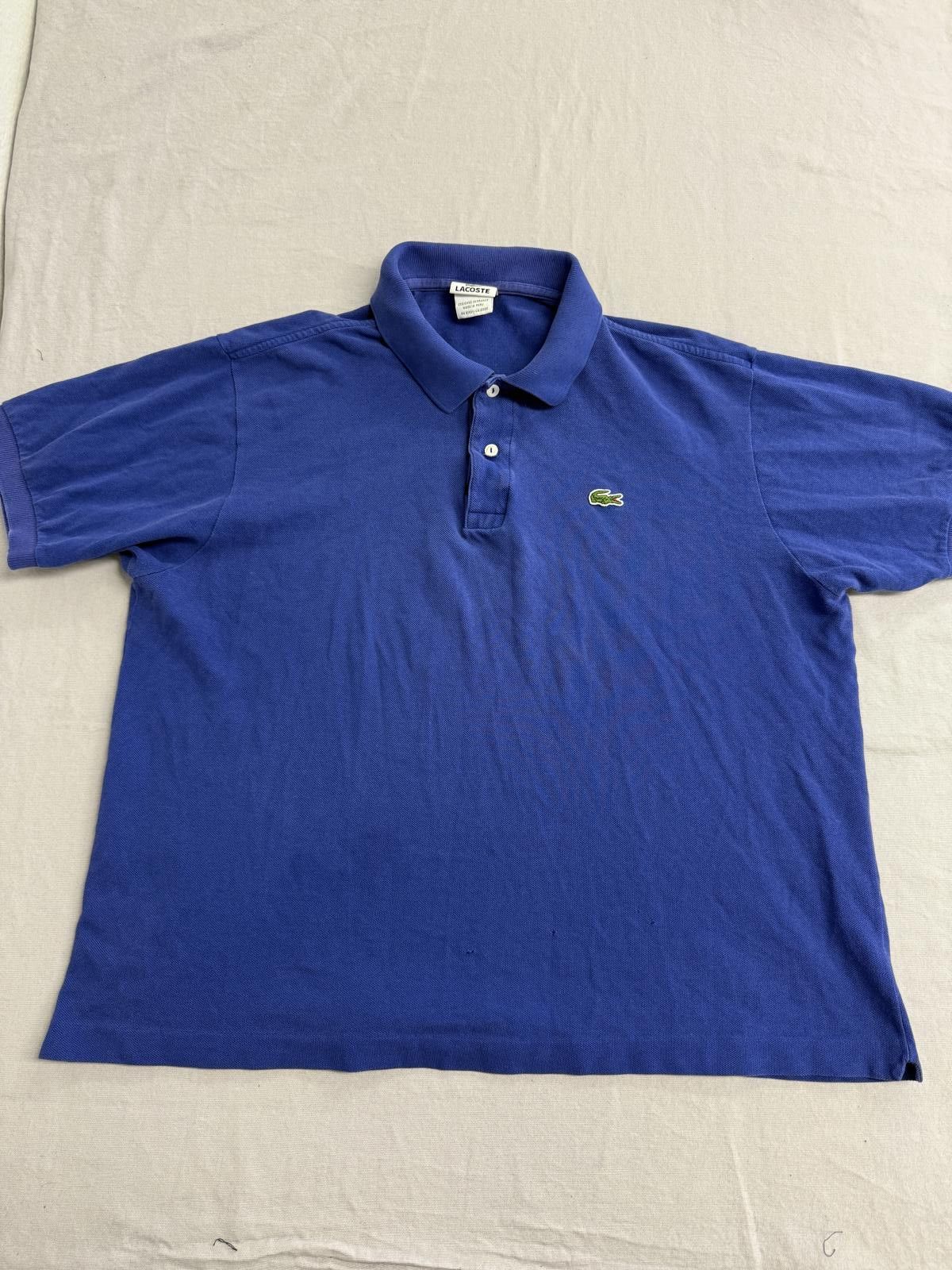 Lacoste Lacoste Polo Gator Pocket Logo Blue/Purple Polo Size 7 Size US L / EU 52-54 / 3 - 1 Thumbnail