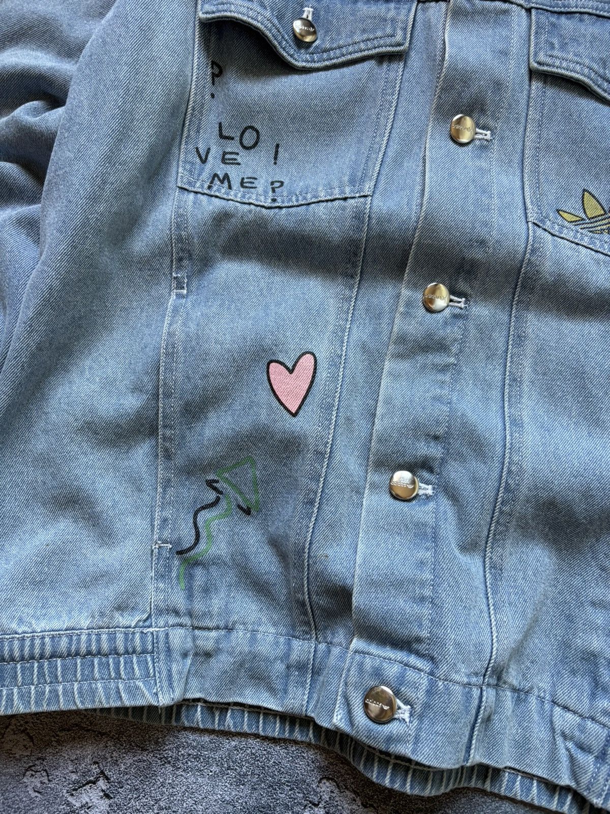 Adidas Adidas x Florucci Y2K Streetwear Women’s Denim Jacket Rare Size XS / US 0-2 / IT 36-38 - 5 Thumbnail