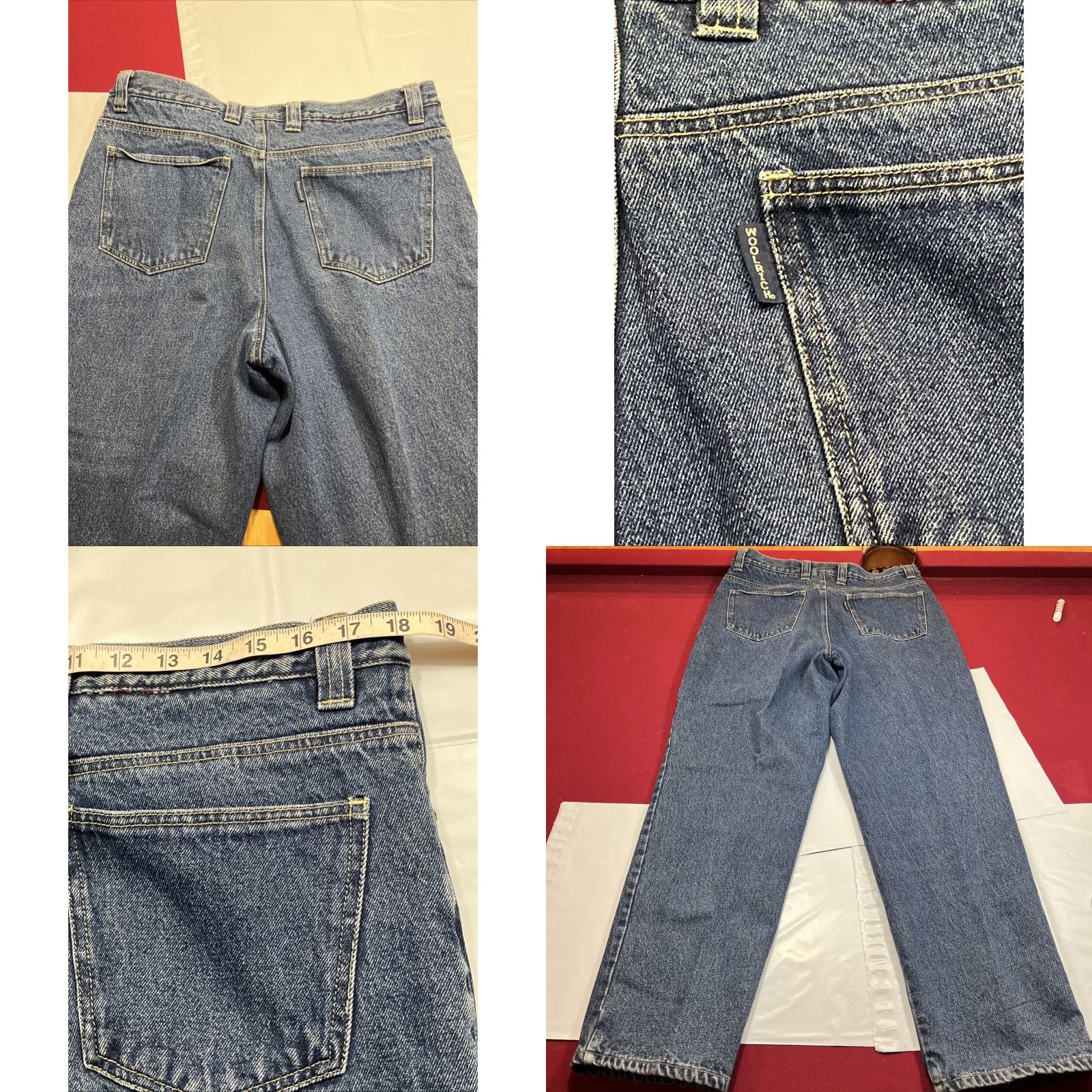 Vintage VINTAGE Woolrich Red Flannel Lined BLUE JEANS 36/34 MENS Denim Relaxed Fit Outdoor WORK Size US 36 / EU 52 - 9 Thumbnail