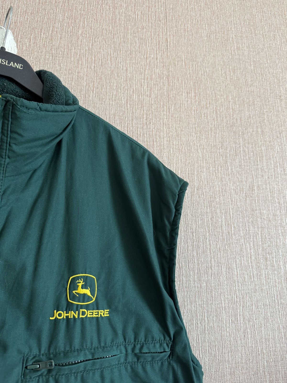 John Deere Vintage John Deere Quilted Vest Green Workwear Logo Pockets Size US XL / EU 56 / 4 - 4 Thumbnail