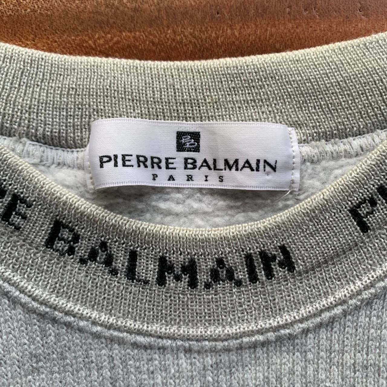 Pierre Balmain Vintage Pierre Balmain Crewneck Light Grey Sweatshirt Size US M / EU 48-50 / 2 - 5 Thumbnail