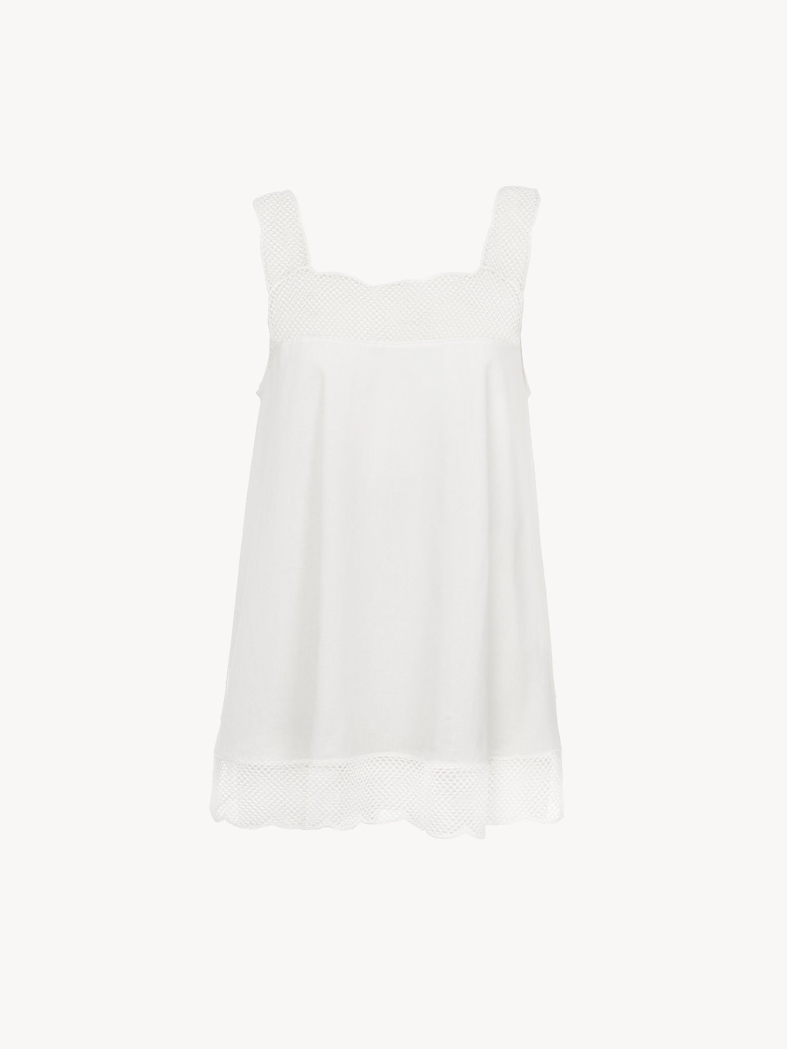 Chloe o1loc1c0325 CHC24 Tank Top in White Size XL / US 12-14 / IT 48-50 - 1 Thumbnail