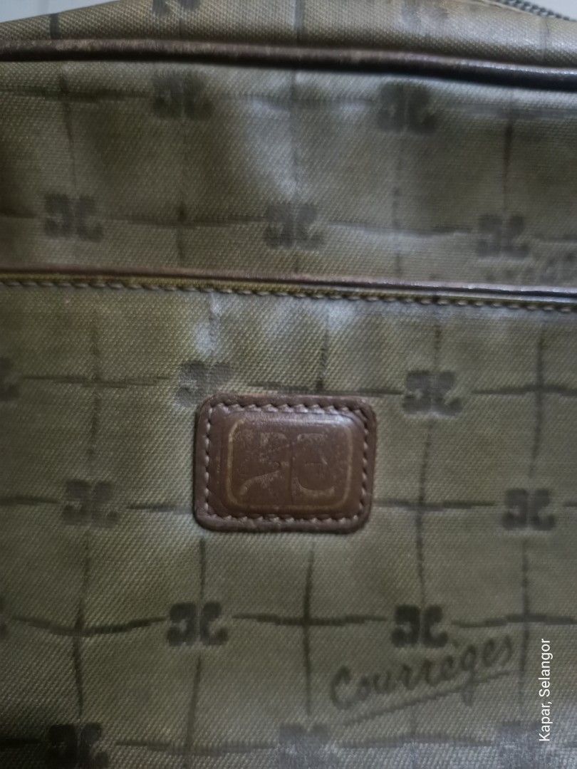 Andre Courreges × Courreges × Designer Vintage Courreges leather bag monogram Size ONE SIZE - 5 Thumbnail
