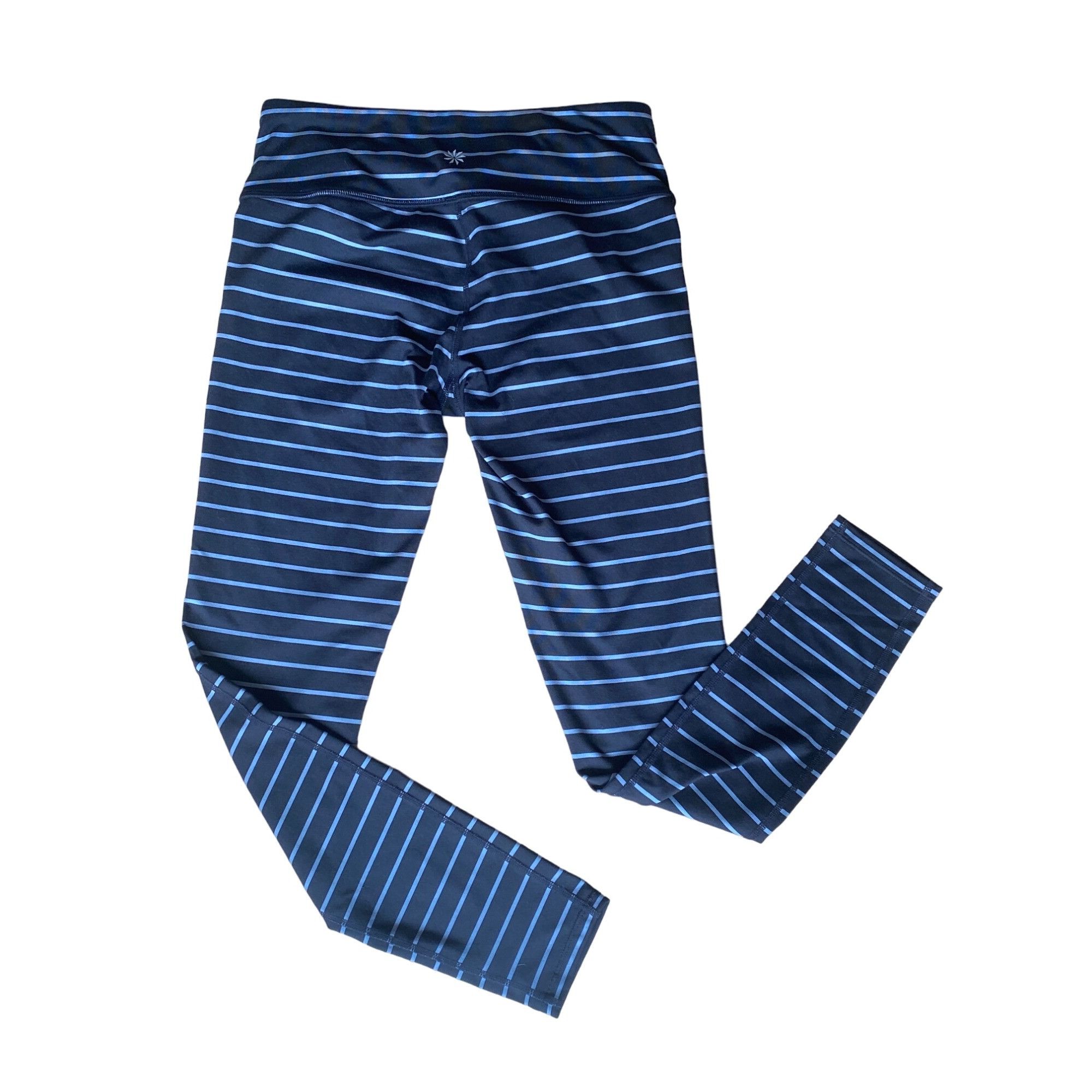 Athleta Athleta Leggings S Chaturanga Stripe Tight Black Gray Full A Size 27" / US 4 / IT 40 - 5 Thumbnail