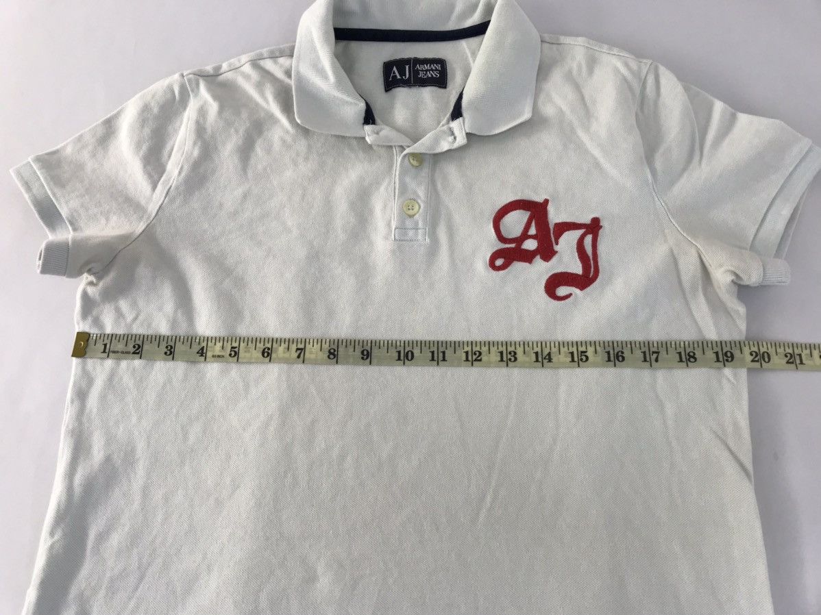Armani × Designer Armani Jeans Big Logo Design Polo Tee T-shirt Size M / US 6-8 / IT 42-44 - 8 Thumbnail