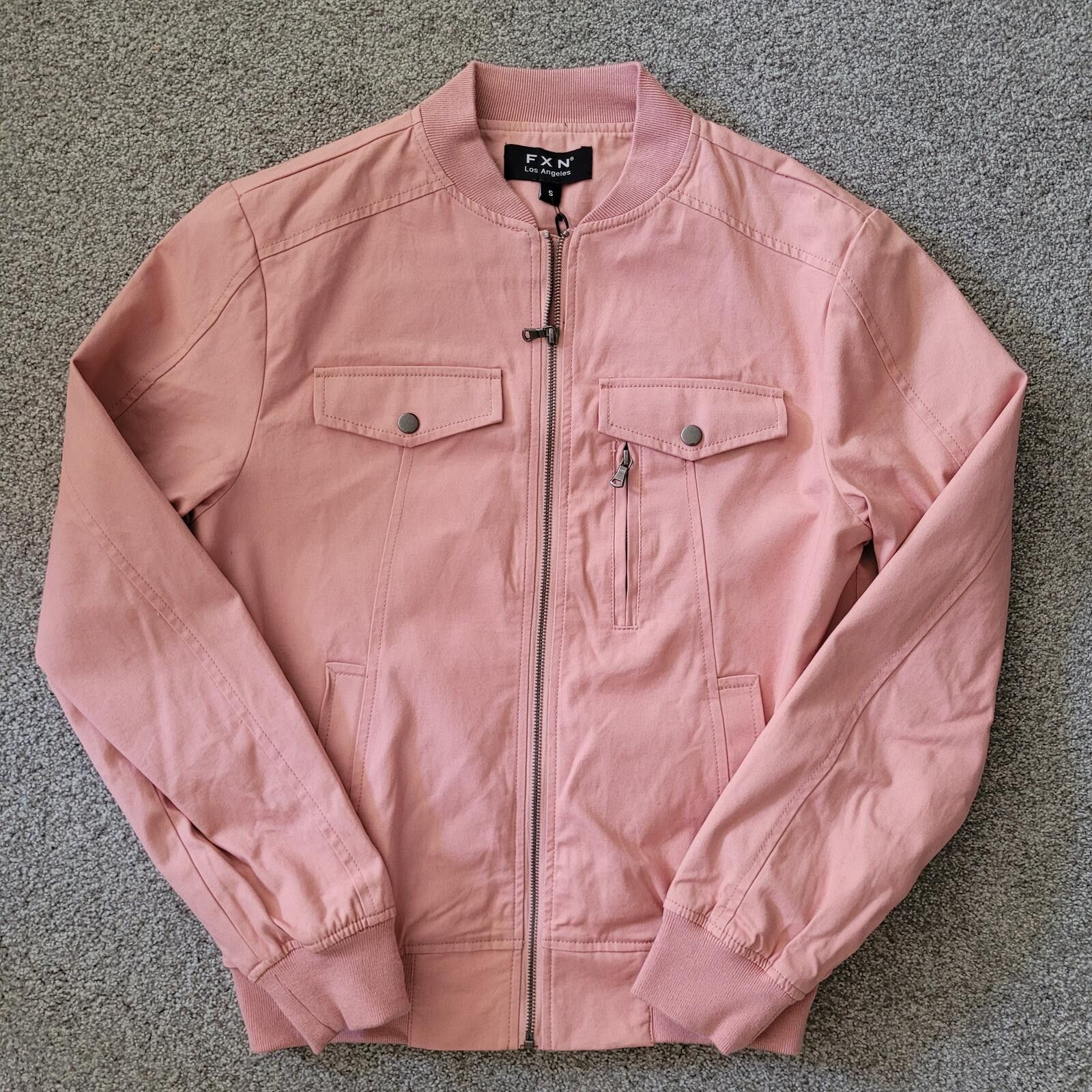 Other Men's Sm Pink Bomber Spring Jacket Lightweight Utility - NEW Size US S / EU 44-46 / 1 - 1 Thumbnail