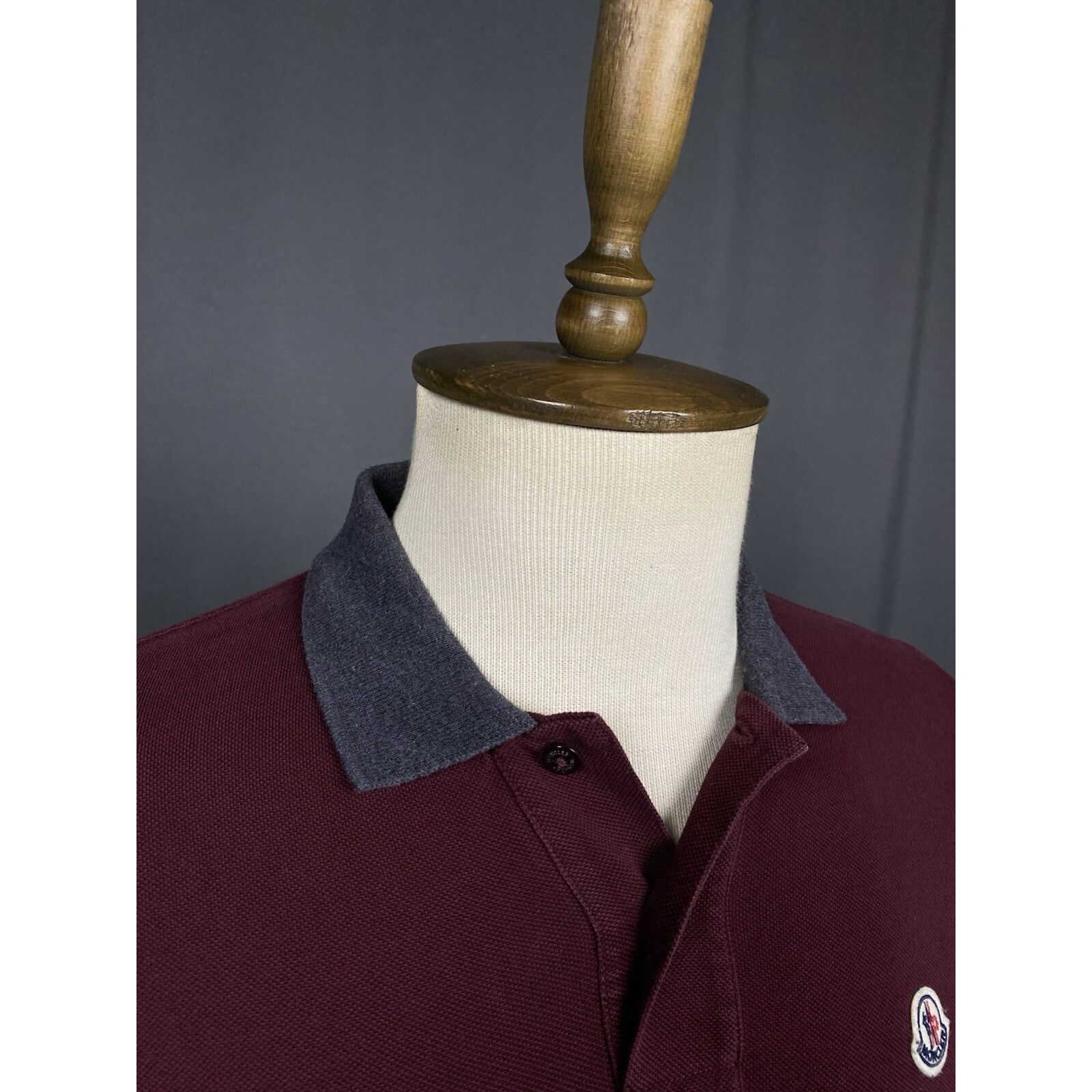 Moncler Moncler Maglia Men's Purple Collared Polo Sweater Size S Size US S / EU 44-46 / 1 - 6 Thumbnail