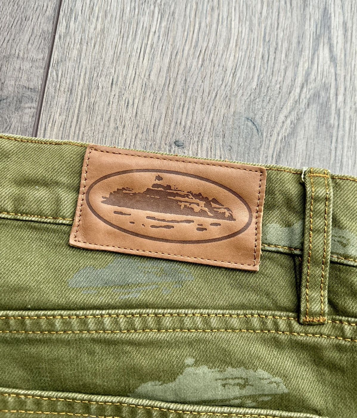 Corteiz Corteiz FW23 Alcatraz Pattern Denim Jeans “Khaki” Large Size US 34 / EU 50 - 5 Thumbnail