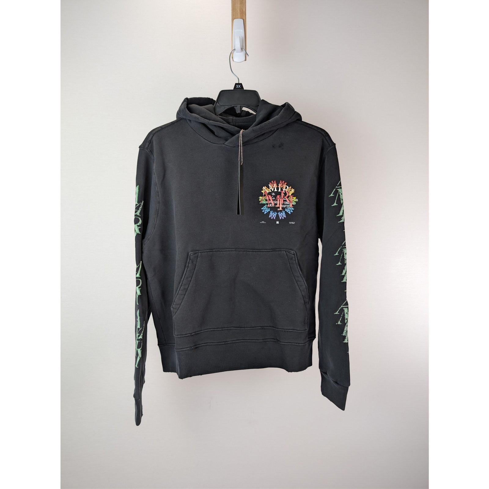 Amiri o1rshd1 Stacked Amiri Circle Logo Arts Hoodie in Black Size US M / EU 48-50 / 2 - 2 Thumbnail