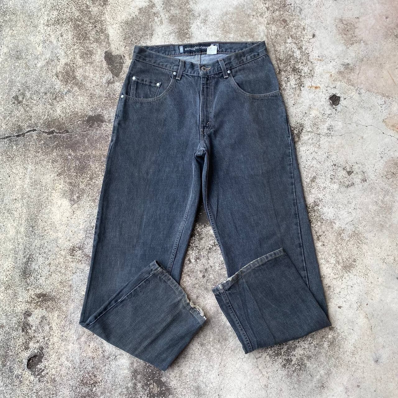 Levi's Vintage Clothing VINTAGE LEVIS 99 SILVERTAB BAGGY LOOSE FADED BLACK DENIM Size US 31 - 6 Thumbnail