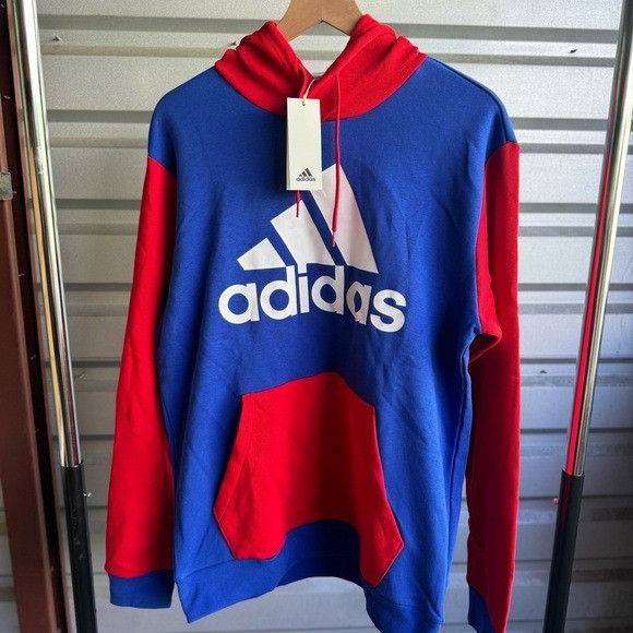NWT ADIDAS ESSENTIALS FLEECE BIG LOGO HOODIES SZ MEDIUM M