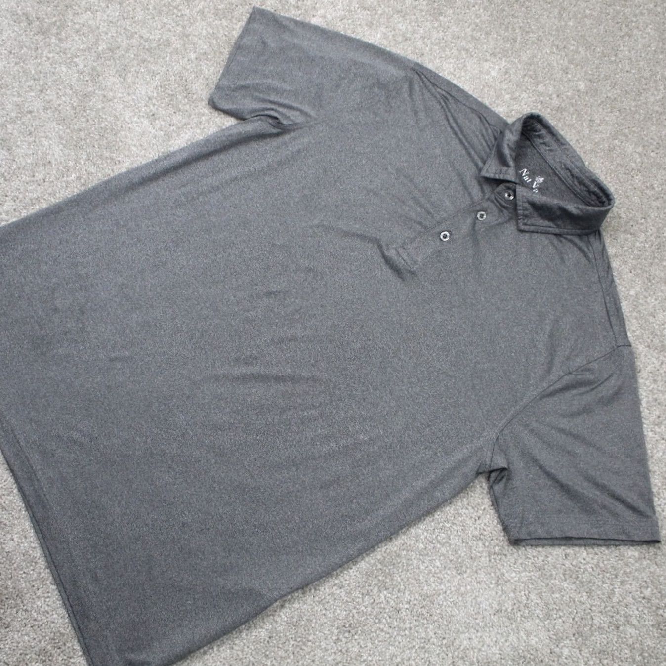 Nat Nast Nat Nast Polo Shirt Mens M Gray Polyester Stretch Short Sleeve Pullover Polo Size US M / EU 48-50 / 2 - 3 Thumbnail
