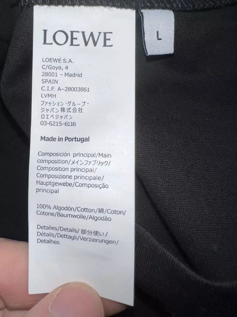 Loewe LOEWE Black short sleeves with embroidery logo Size US L / EU 52-54 / 3 - 5 Thumbnail