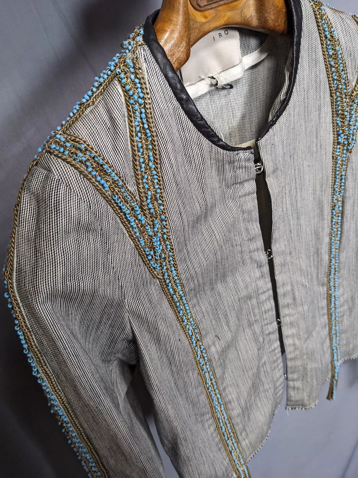 Iro IRO jacket Talya cropped beaded size 1 Size S / US 4 / IT 40 - 4 Thumbnail