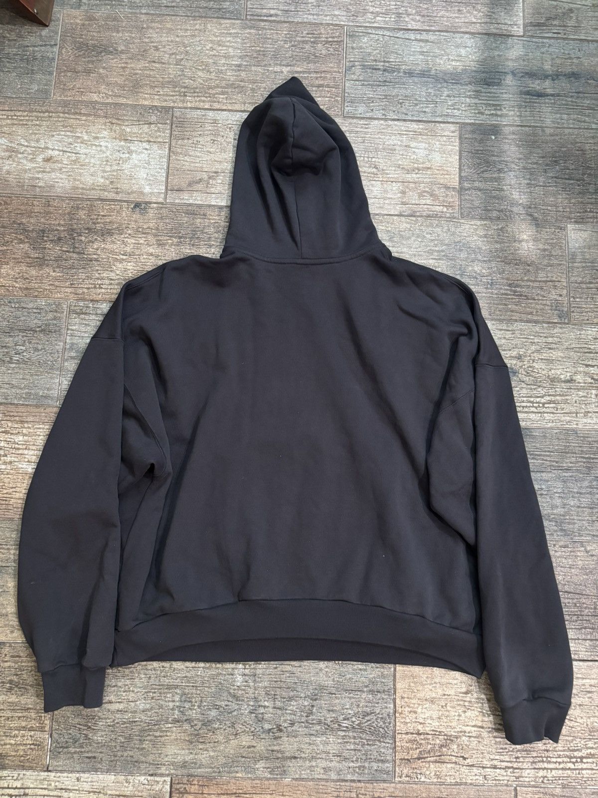 Balenciaga Oversized Washed Black Spellout Logo Pullover Hoodie Size US XS / EU 42 / 0 - 2 Thumbnail