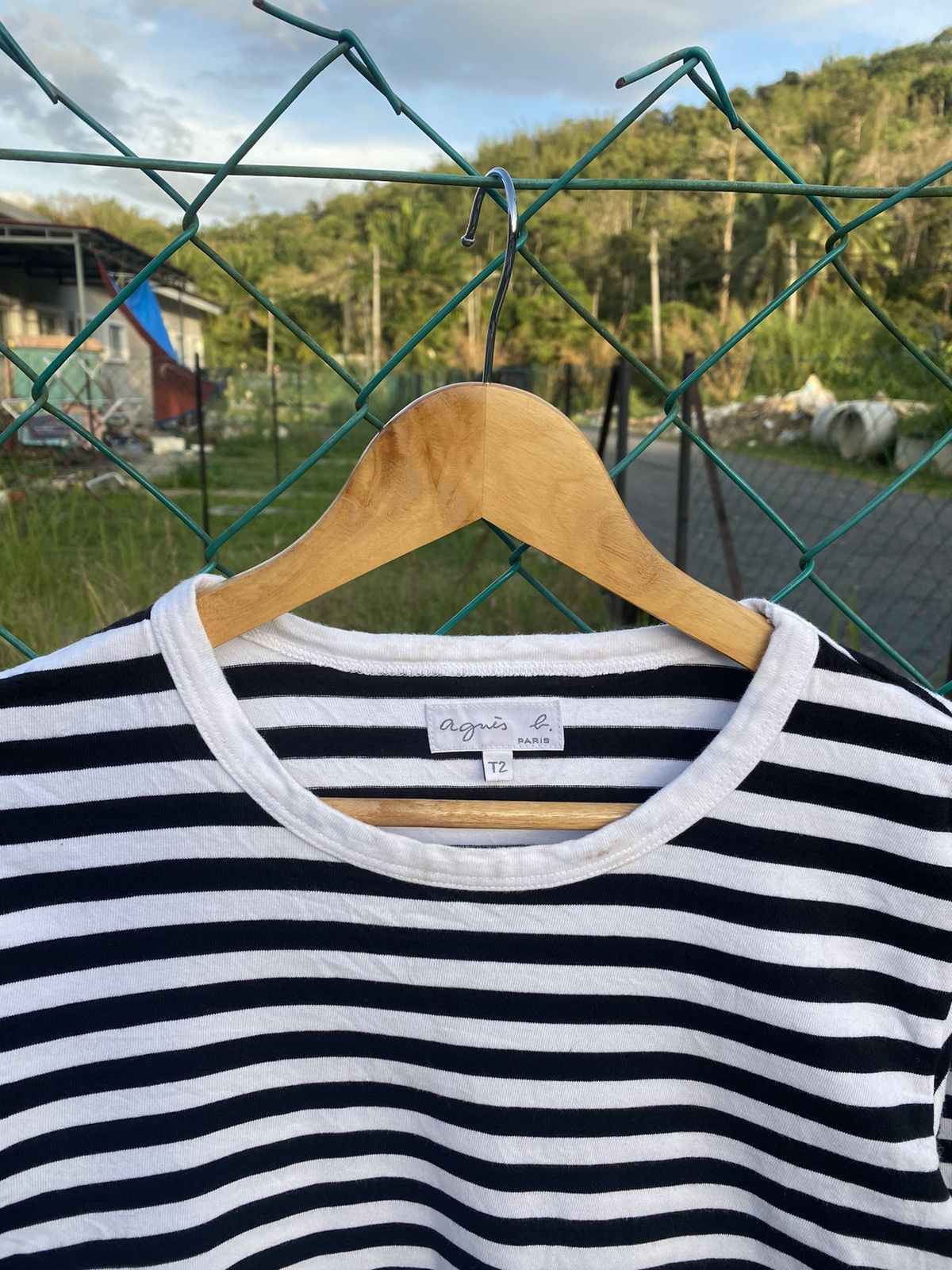 agnes b. Agnes B. breton striped long sleeve tshirt Size S / US 4 / IT 40 - 3 Thumbnail