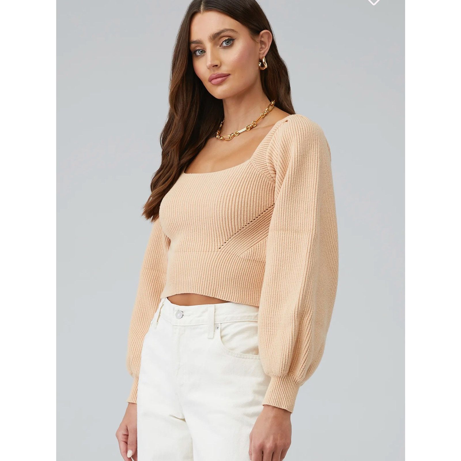 MINKPINK Minkpink Kalgan Knit Top, Caramel, Size: M, NWT Size M / US 6-8 / IT 42-44 - 3 Thumbnail
