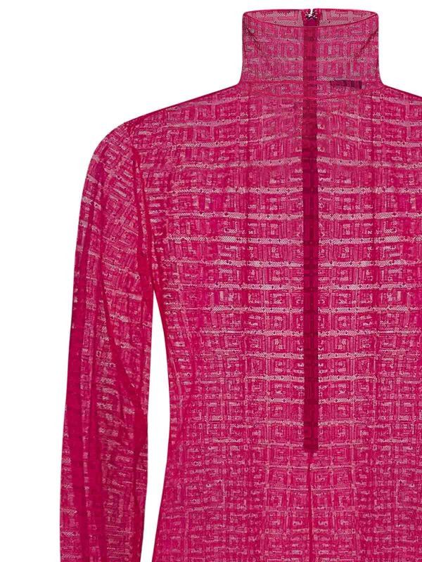 Givenchy o1mle0325 Long Sleeve Bodysuit in Fuchsia Size L / US 10 / IT 46 - 3 Thumbnail