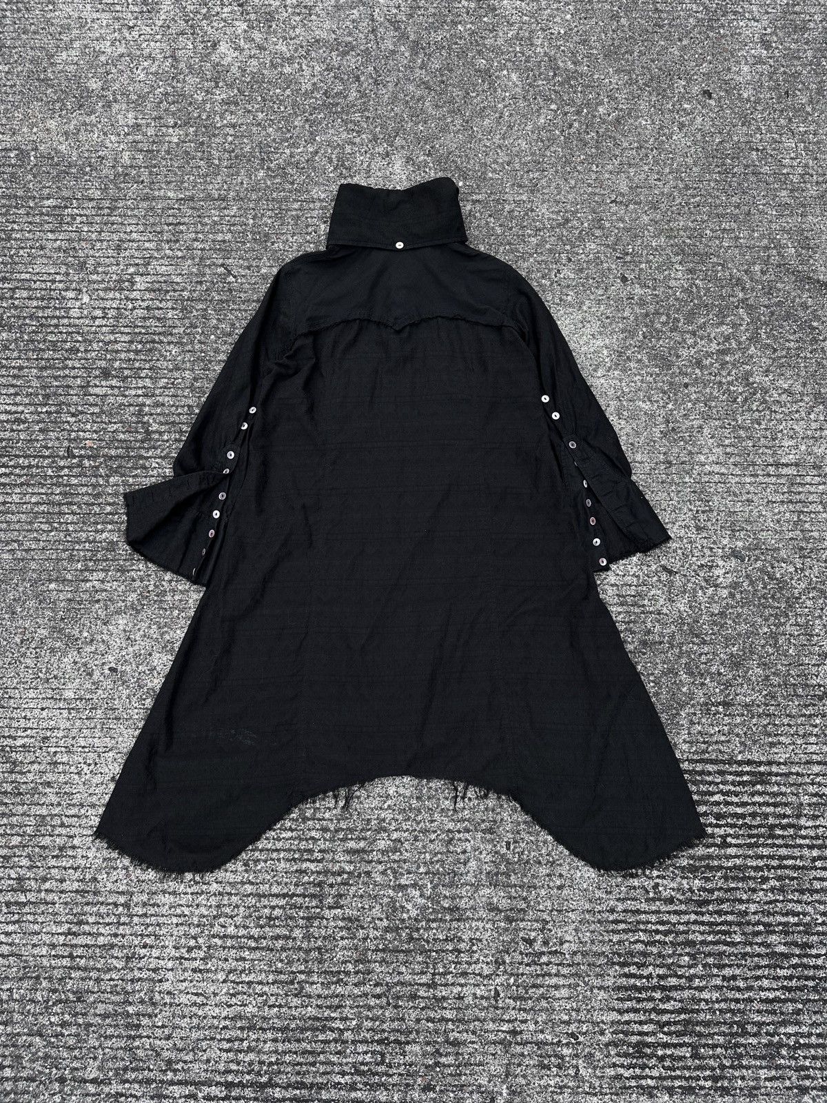 If Six Was Nine × Le Grande Bleu (L.G.B.) L.G.B. Black Distressed Long Shirt Size US S / EU 44-46 / 1 - 4 Thumbnail
