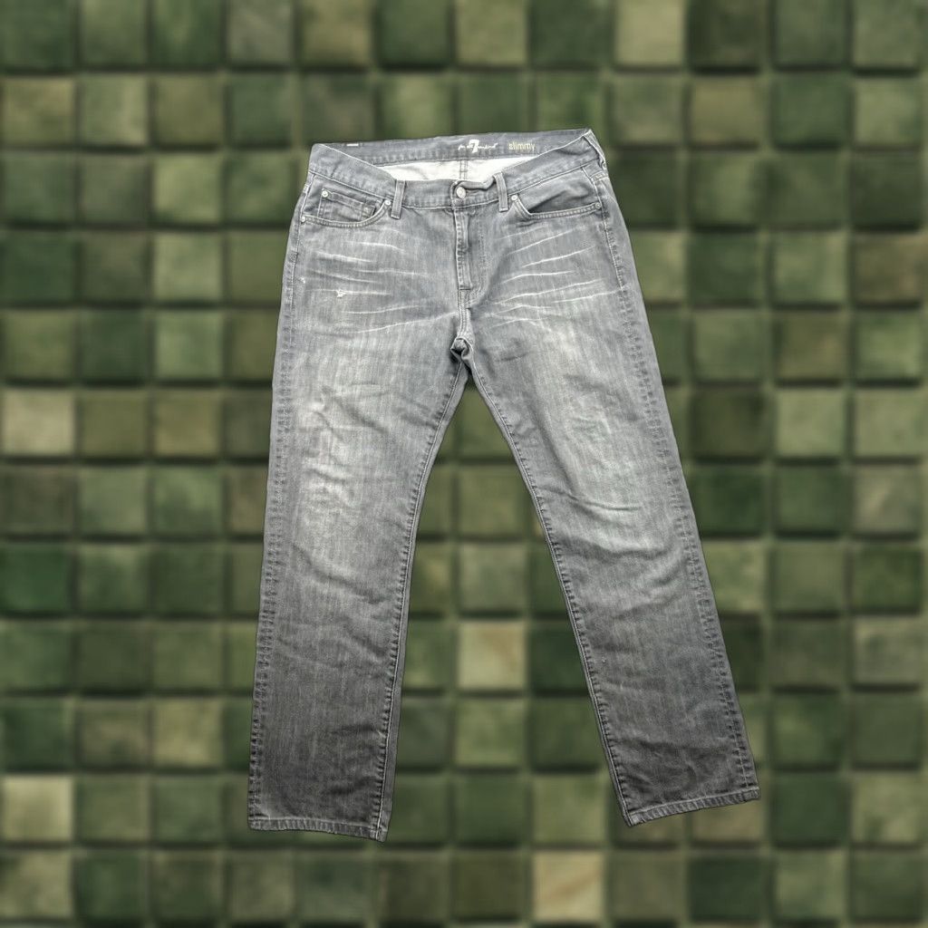 7 For All Mankind 7 For All Mankind Womens Gray Slimmy Straight Jeans | Size 36 | 5-Pocket Denim | Regular Fit Size 25" / US 0 / IT 36 - 1 Thumbnail