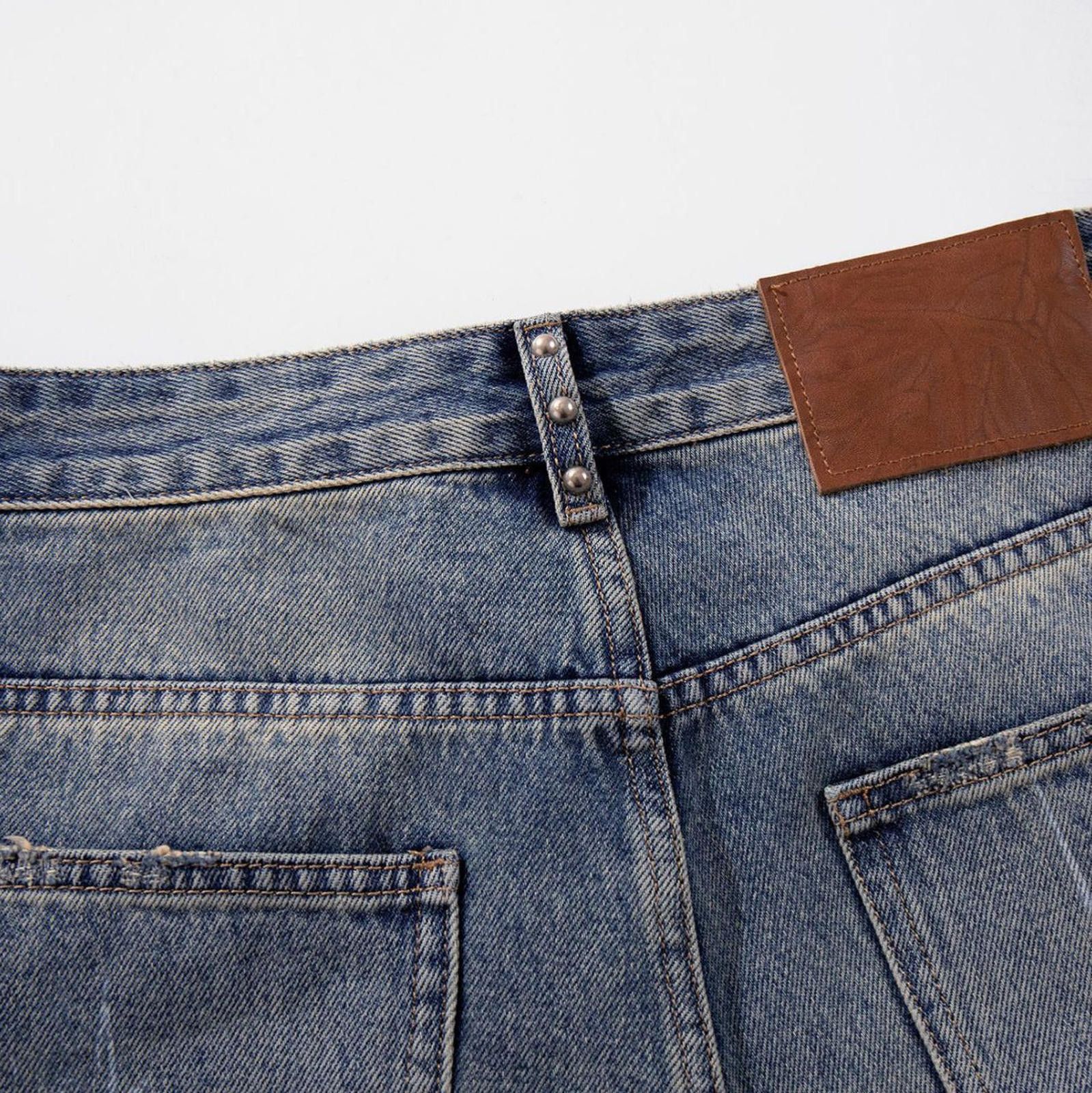 Jean Premium Washed Wide-Leg Denim Jeans Size US 32 / EU 48 - 3 Thumbnail