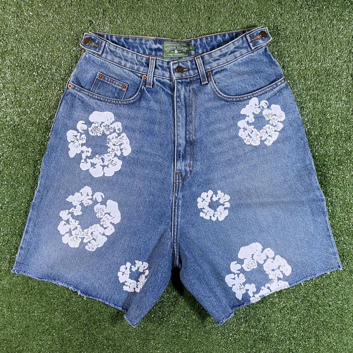 Denim Tears Cotton Wreath Denim Shorts Grailed