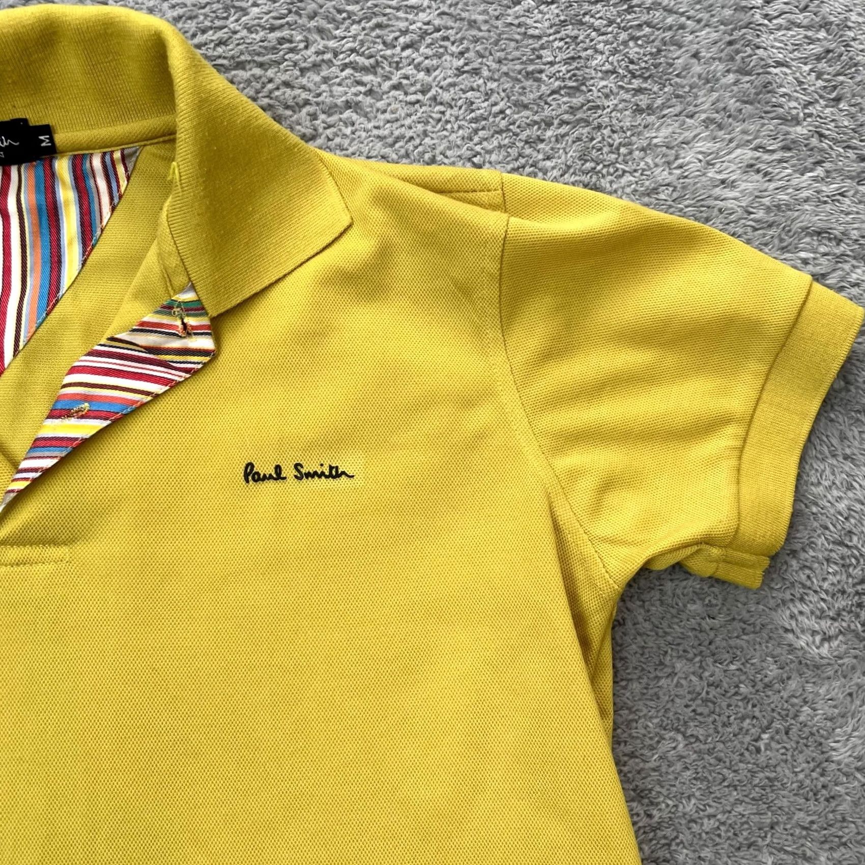 Paul Smith Paul Smith Shirt Mens Medium Yellow Logo Polo Short Sleeve Collared Golf Tennis Shirt Size M Mens Yellow Logo Polo Shirt Size US M / EU 48-50 / 2 - 2 Thumbnail