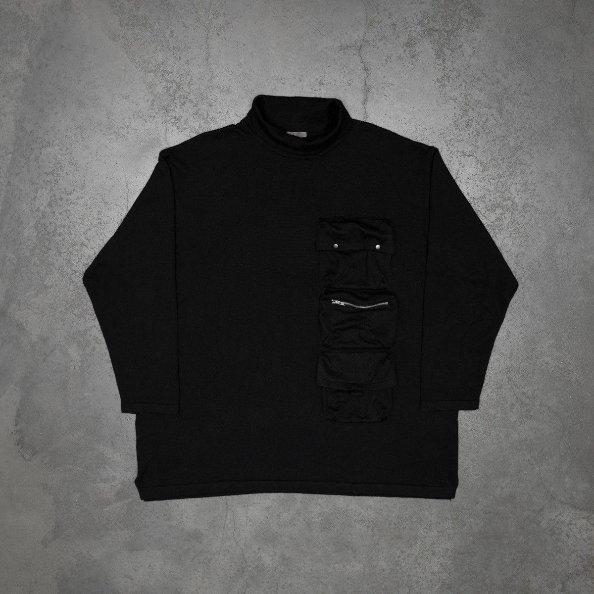 Yohji Yamamoto Yohji Yamamoto Multi Pocket Turtleneck Sweater Size US XL / EU 56 / 4 - 2 Thumbnail