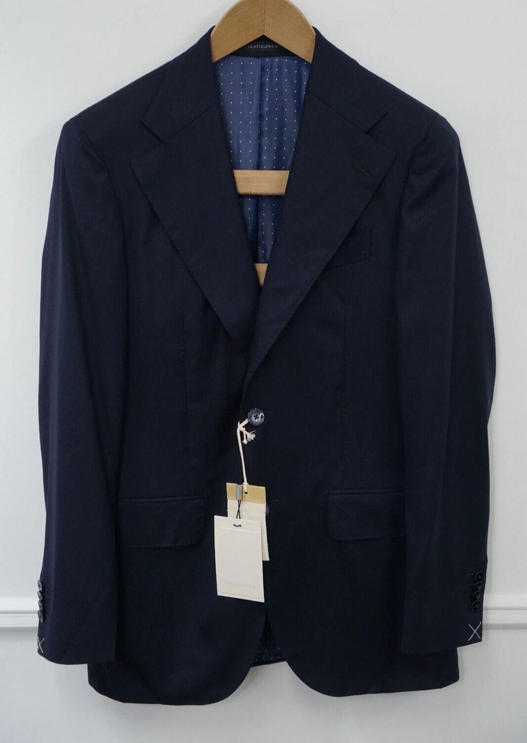 Suitsupply Men Suitsupply Blazer La Spalla Jort Wool Cashmere Navy US36 Size 36R - 1 Thumbnail