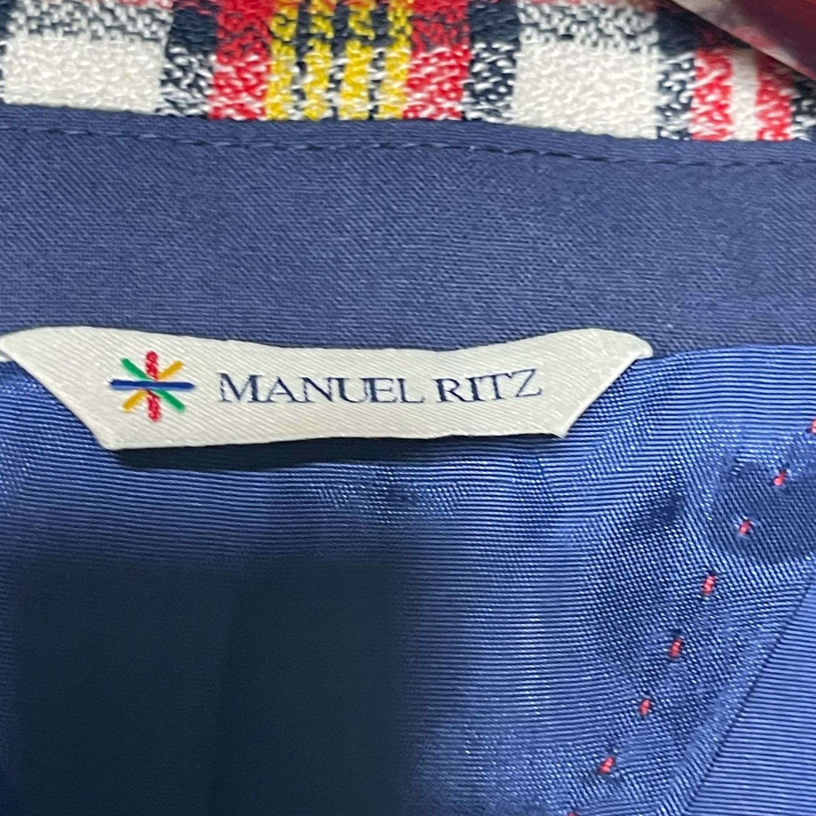 Manuel Ritz Manuel Ritz Kariertes Sakko Weiss Long Sleeve Blazer Plaid Size US L / EU 52-54 / 3 - 9 Thumbnail