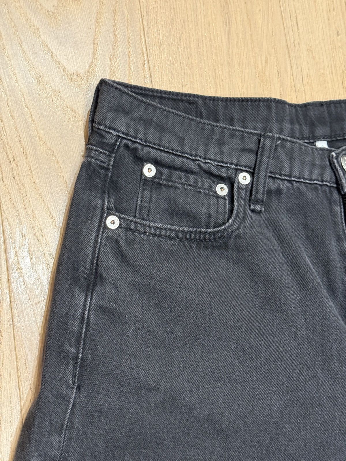 Rag & Bone Rag + Bone Sophie Ultra Wide Jeans in Black Size US 31 - 3 Thumbnail