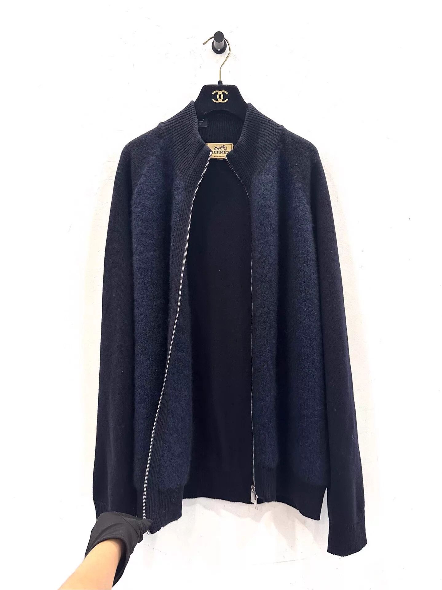 Hermes Hermes Men's Navy Blue Cashmere Jacket XXL Size US XXL / EU 58 / 5 - 3 Thumbnail