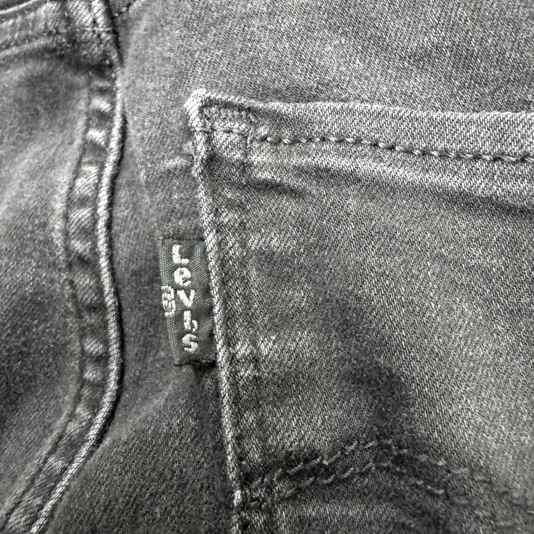 Levi's Levi's 721 High Rise Skinny Jeans Womens 29x28 Black Denim Stretch Comfort 5-Pocket Logo Jeans Size 29" - 3 Thumbnail