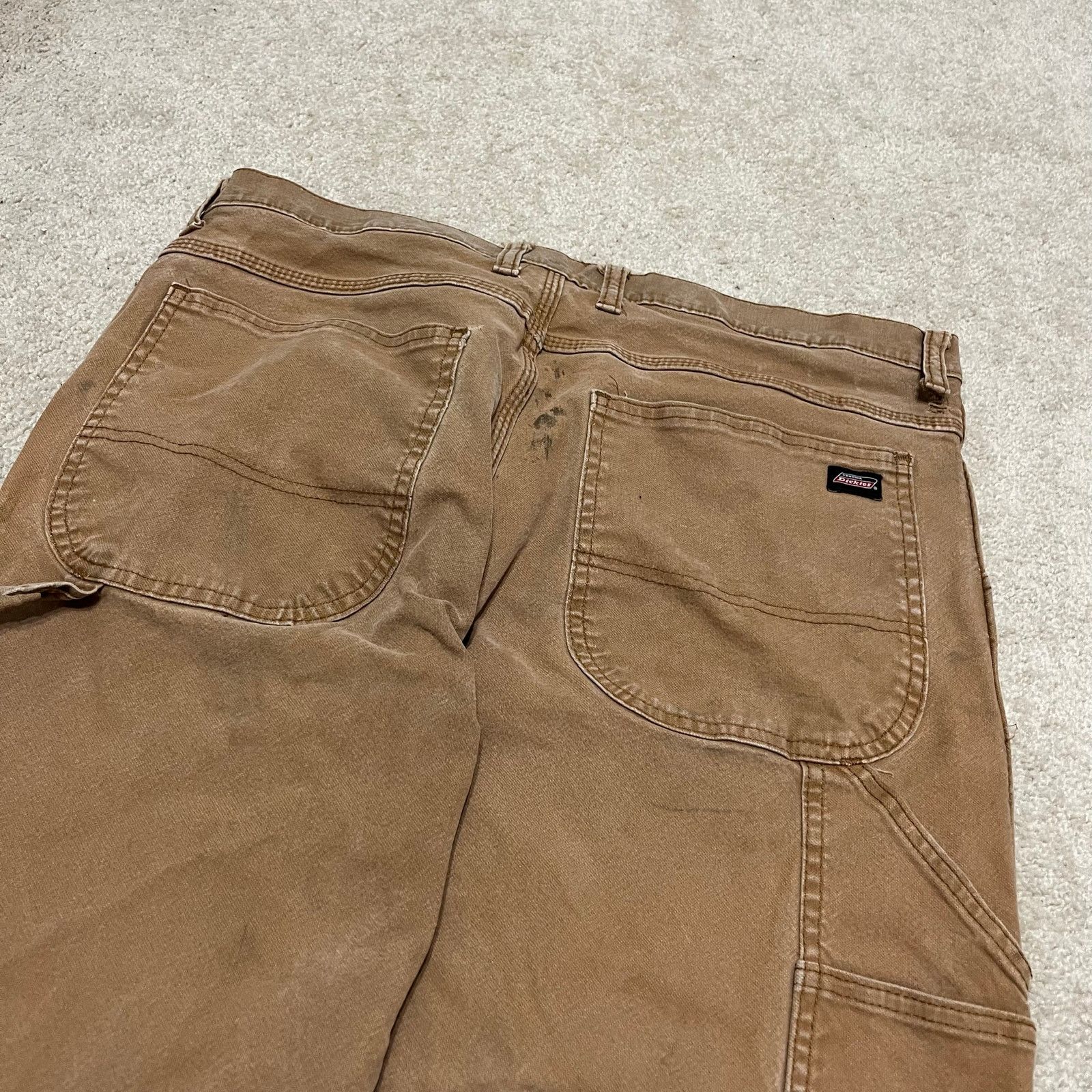 Dickies Dickies Distressed Faded Dark Tan Workwear Pants 34Wx32L Size US 34 / EU 50 - 3 Thumbnail