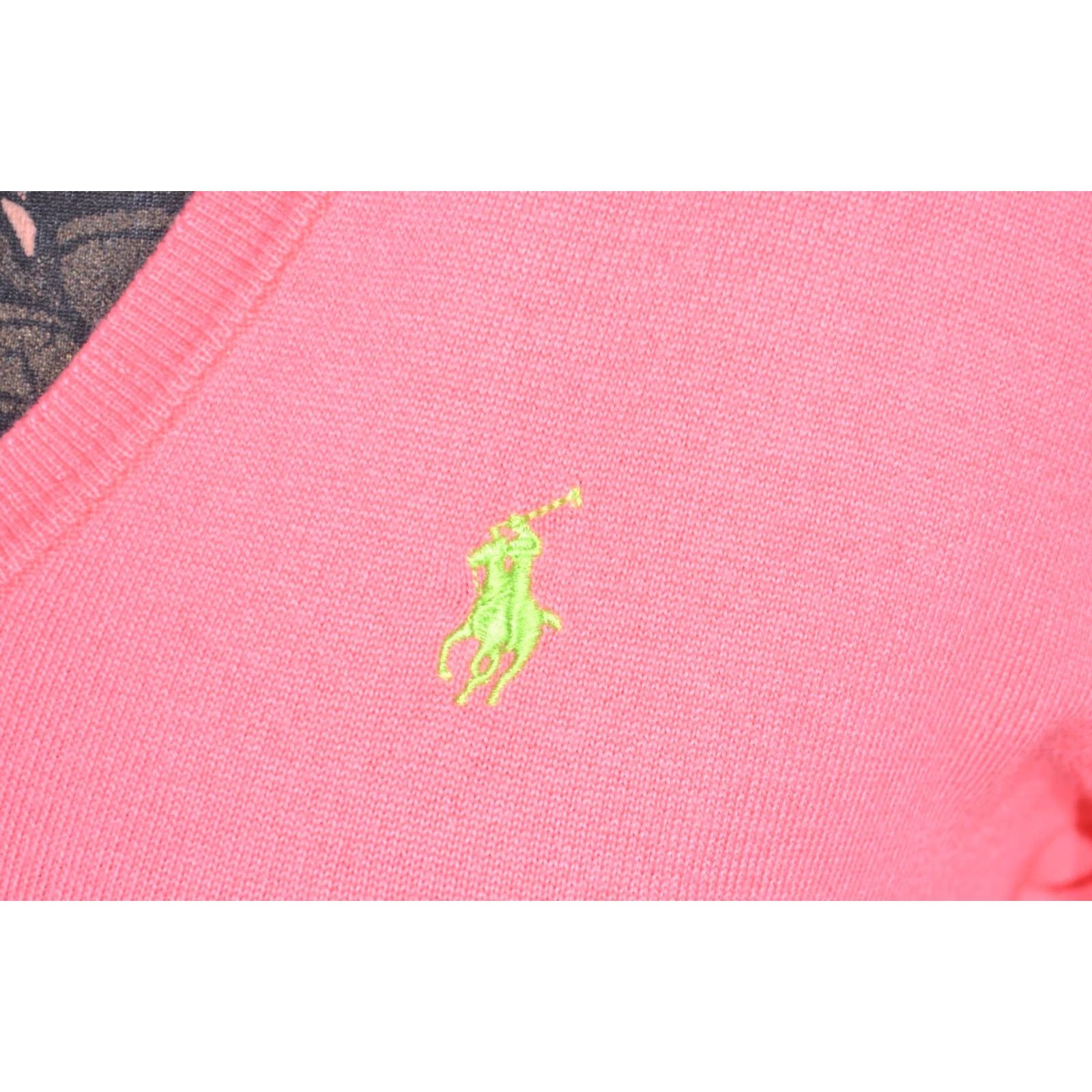 Ralph Lauren VINTAGE Ralph Lauren Women’s Pink Cotton Sweater V-Neck Long Sleeve Pullover Size S Size S / US 4 / IT 40 - 4 Thumbnail