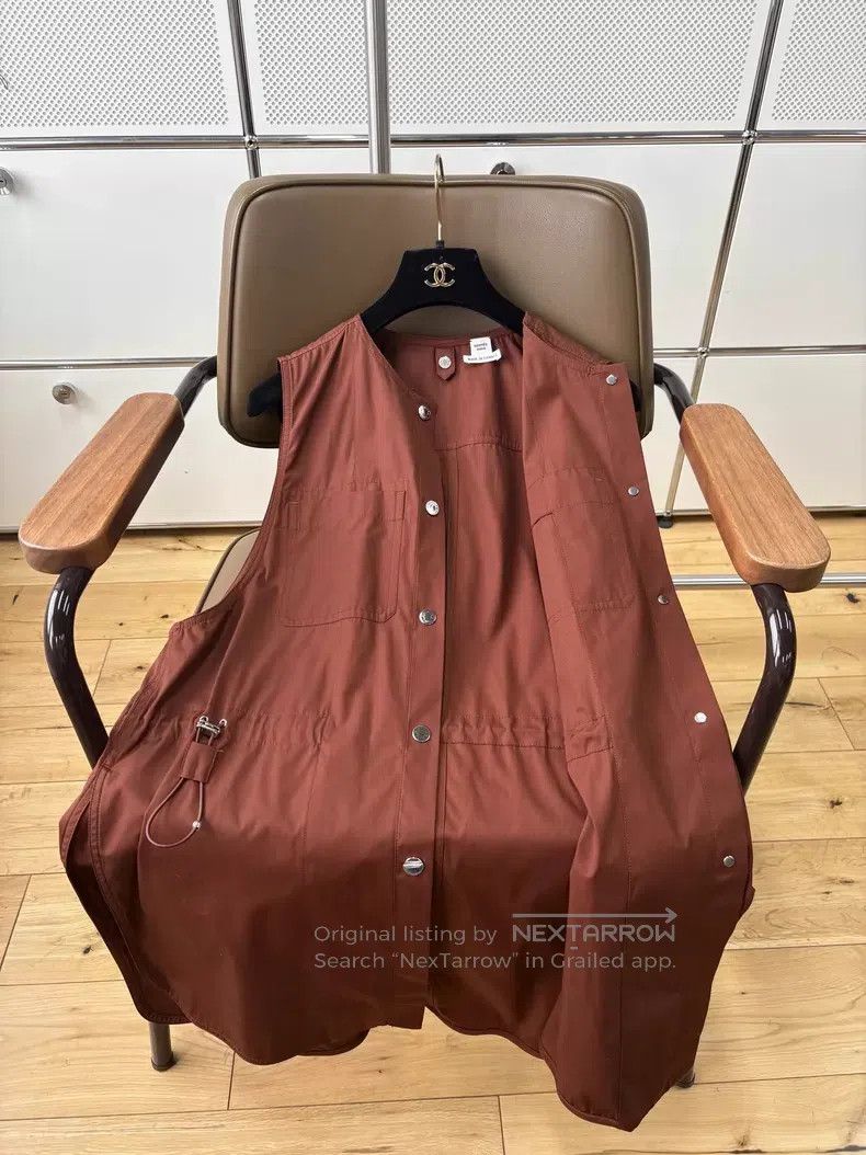Hermes Hermes Caramel color waist-cinching vest skirt 100% cotton Size XS / US 0-2 / IT 36-38 - 5 Thumbnail