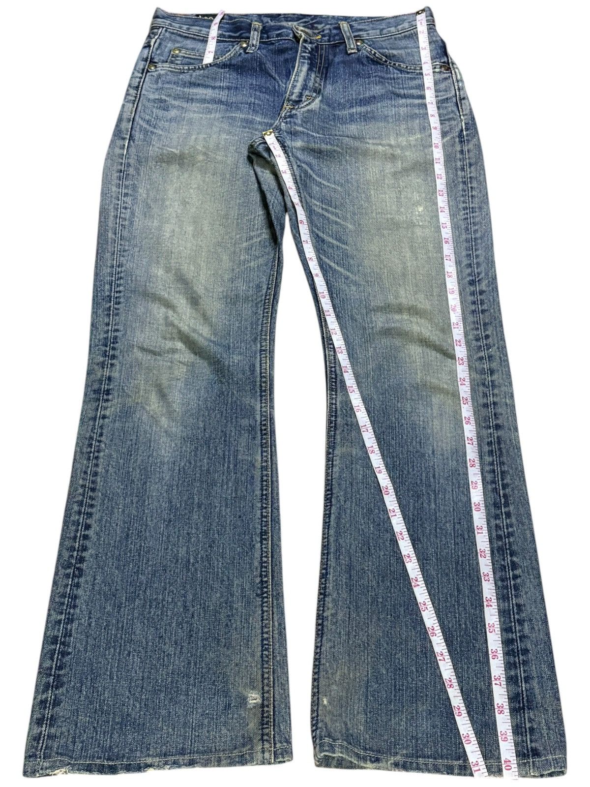 Japanese Brand × Lee Vintage Lee Sick Mud Wash Distressed Bootcut Flare Jeans Size US 29 - 14 Thumbnail