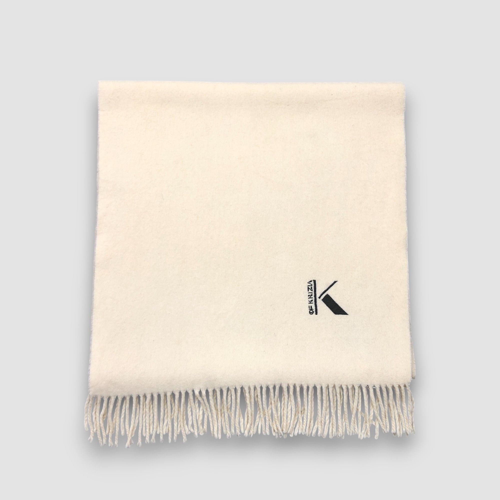 Krizia Uomo Vintage Krizia Scarf Muffler Wool Winter Fringe Scarves Size ONE SIZE - 2 Thumbnail