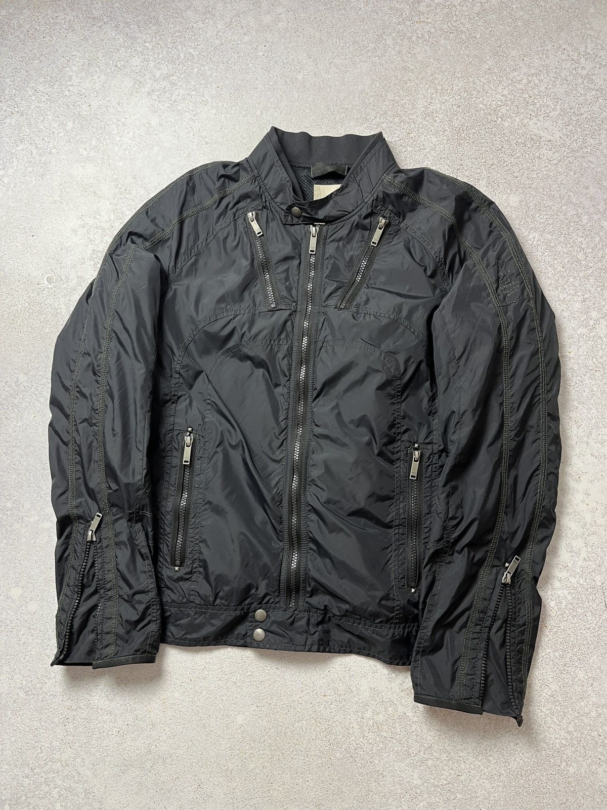 Diesel Diesel Black Nylon Bomber Jacket Biker Rider Utility Size US S / EU 44-46 / 1 - 1 Thumbnail