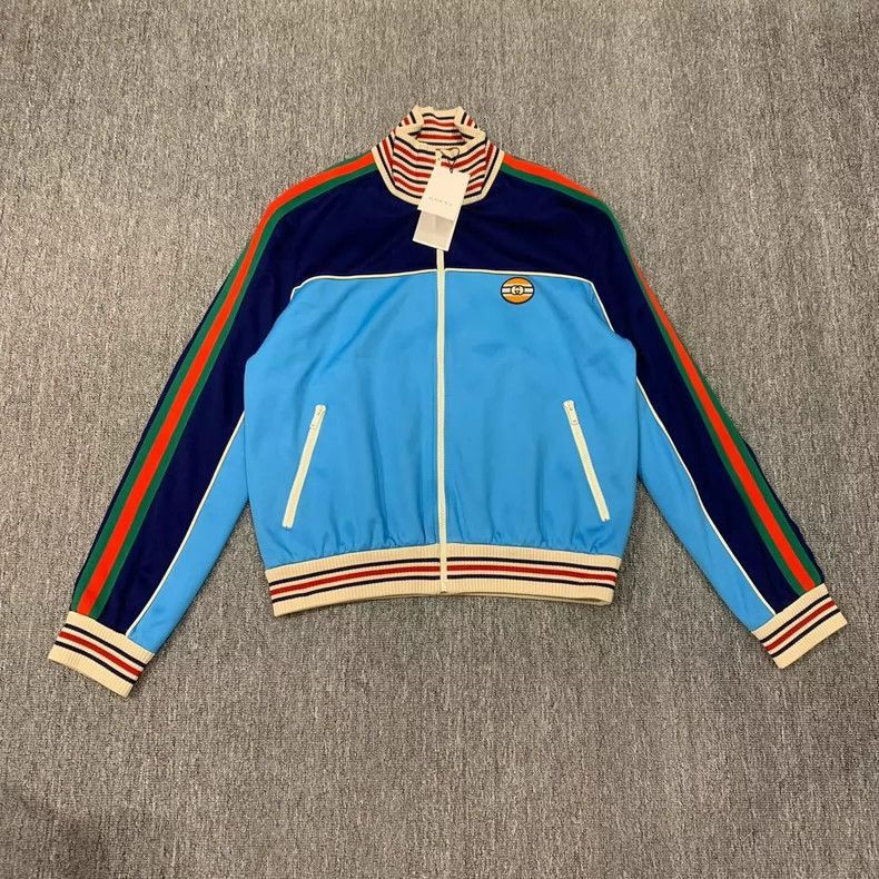 Gucci Gucci Blue Side Stripe Logo Jacket- Size US L / EU 52-54 / 3 - 1 Thumbnail