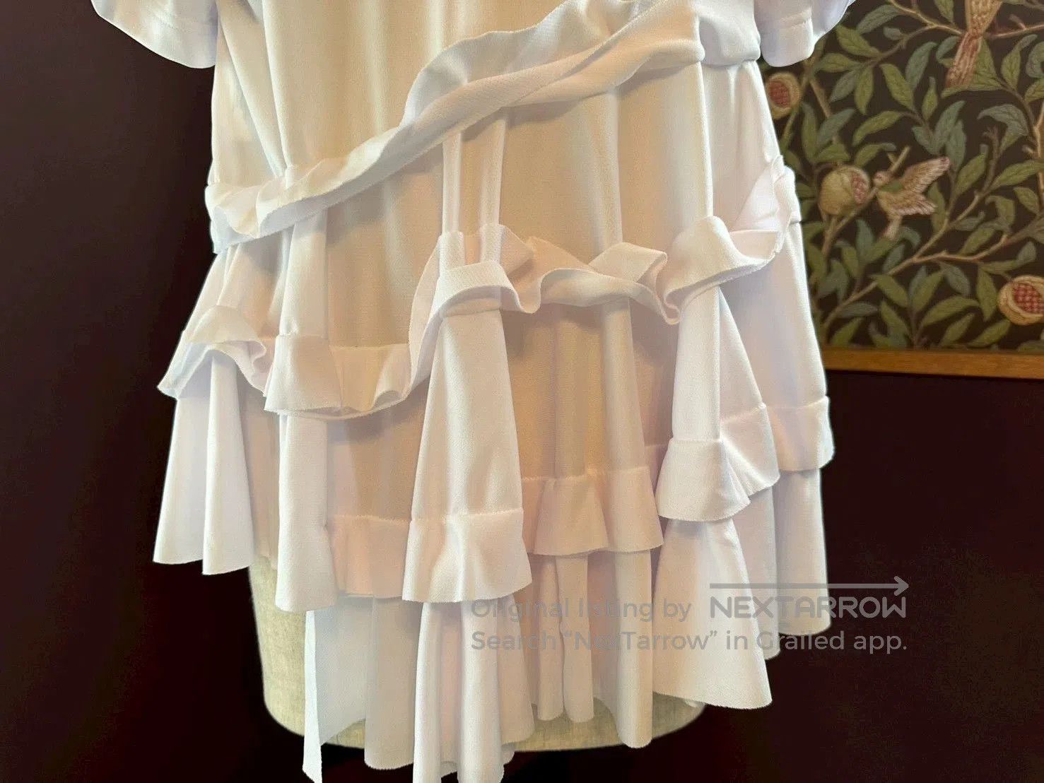 Comme des Garcons COMME des GARÇONS White Ruffled T-shirt Dress. Size US 38 / EU 54 - 5 Thumbnail