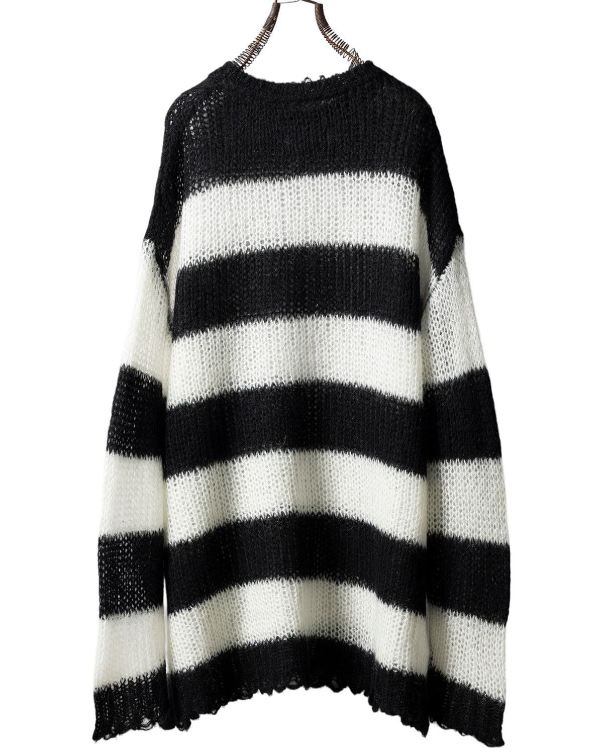 Number (N)ine Number (N)ine Mohair Striped Knit Pullover Sweater Size US L / EU 52-54 / 3 - 2 Thumbnail