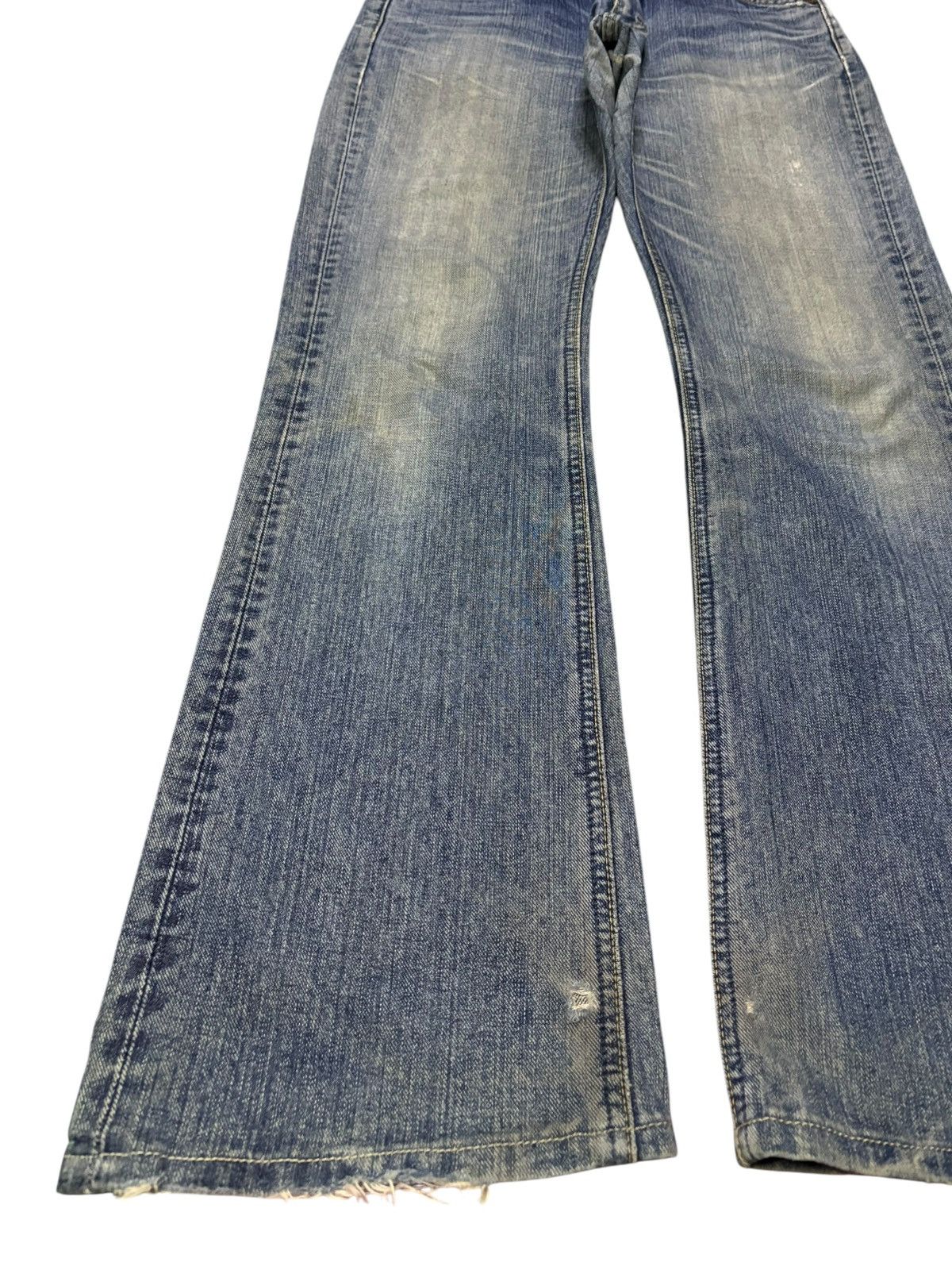 Japanese Brand × Lee Vintage Lee Sick Mud Wash Distressed Bootcut Flare Jeans Size US 29 - 6 Thumbnail