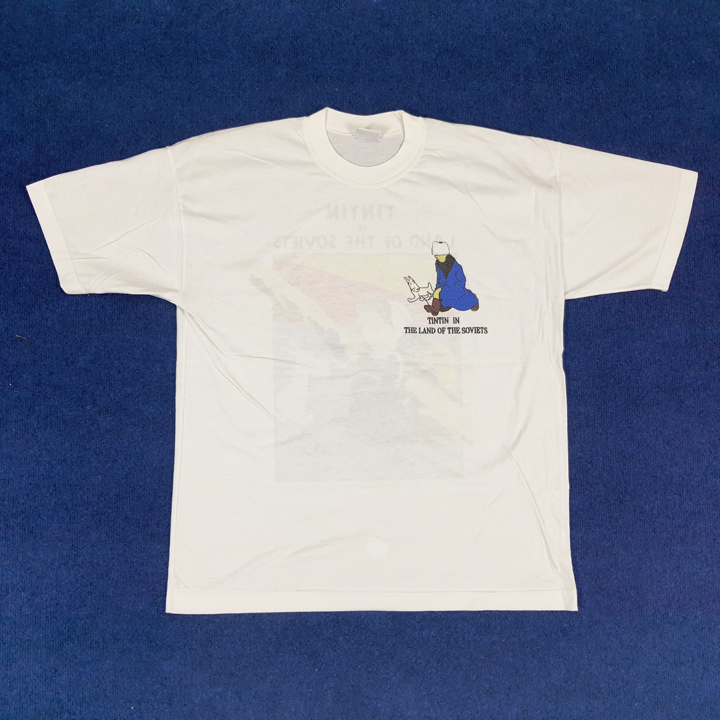 Vintage Vintage Adventure of TIntin The Land of the Soviets T-shirt Size US L / EU 52-54 / 3 - 3 Thumbnail