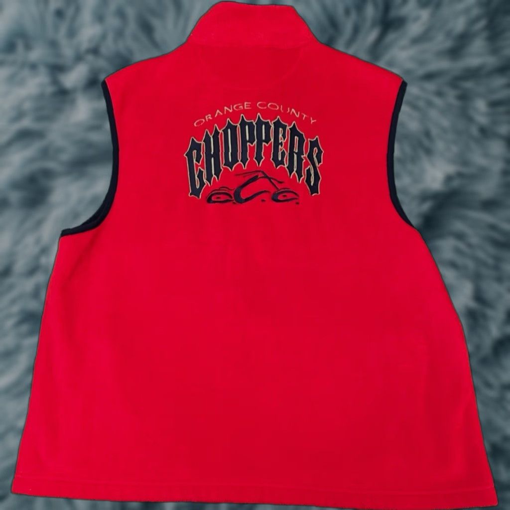 Logo 7 VINTAGE Orange County Choppers Fleece Vest Embroidered Logo Mens Size Large Red 90s Motorcycle Biker Vest Mens Large Size US L / EU 52-54 / 3 - 1 Thumbnail