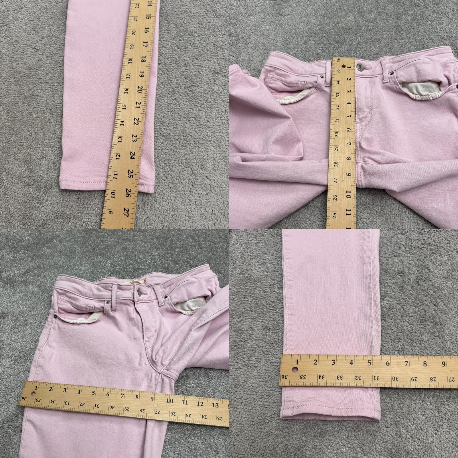 Levi's Levi's 711 Skinny Jeans Womens 30 Light Pink Mid Rise Stretch Denim 5-Pocket City 2000s Mens Women Girls Size 30" / US 8 / IT 44 - 10 Thumbnail