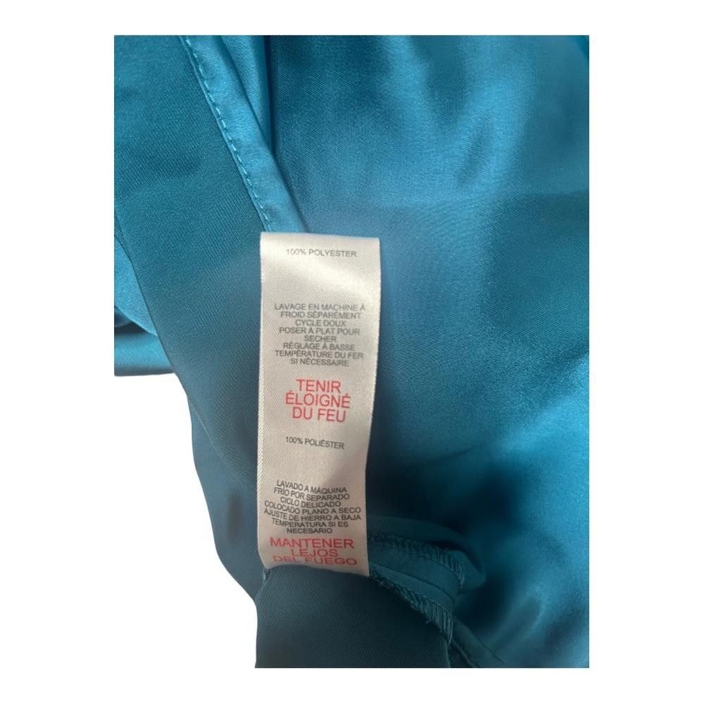 Designer Jason Wu l NWT Teal Satin Midi Dress Small Size S / US 4 / IT 40 - 9 Thumbnail