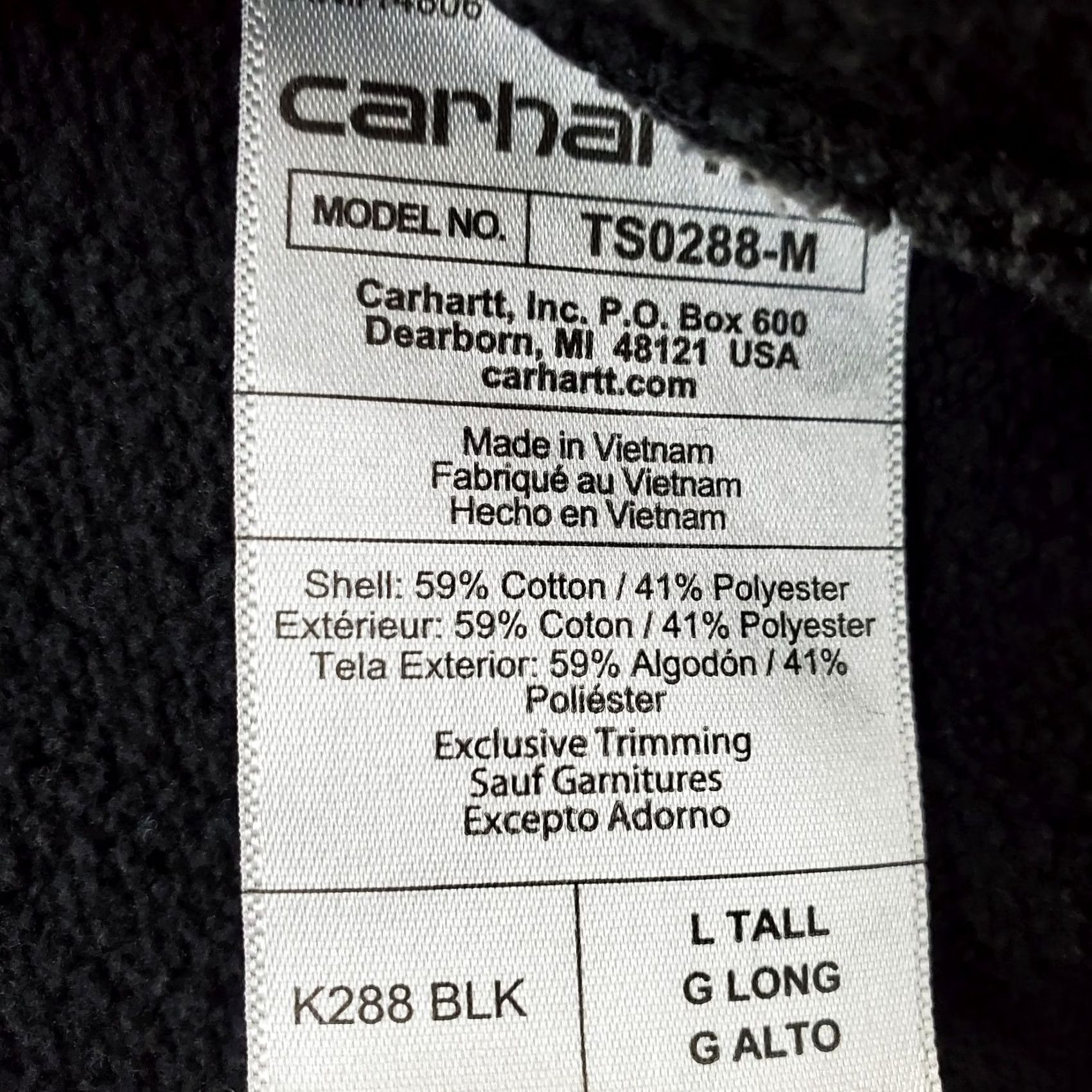 Carhartt Carhartt Hoodie Mens L Tall Pullover Hooded Black Graphic Logo Sleeve Loose Fit Mens Size L Tall Size US L / EU 52-54 / 3 - 7 Thumbnail