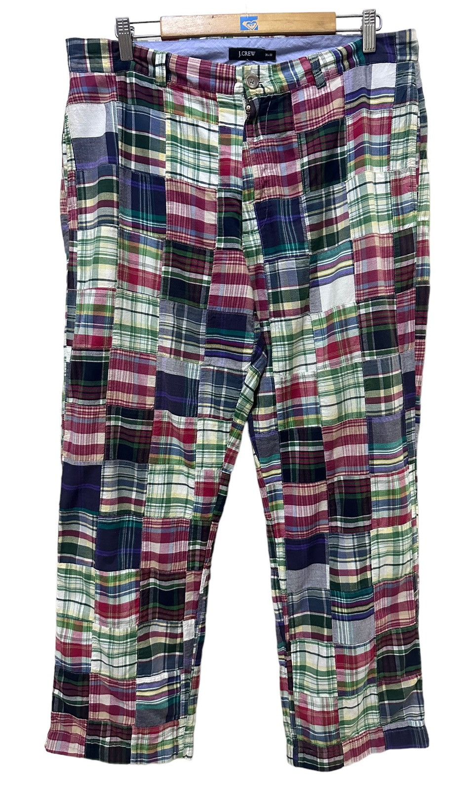 Archival Clothing J.Crew Japanese Brand RARE J.Crew Madras Patchwork Casual Pants Grailed
